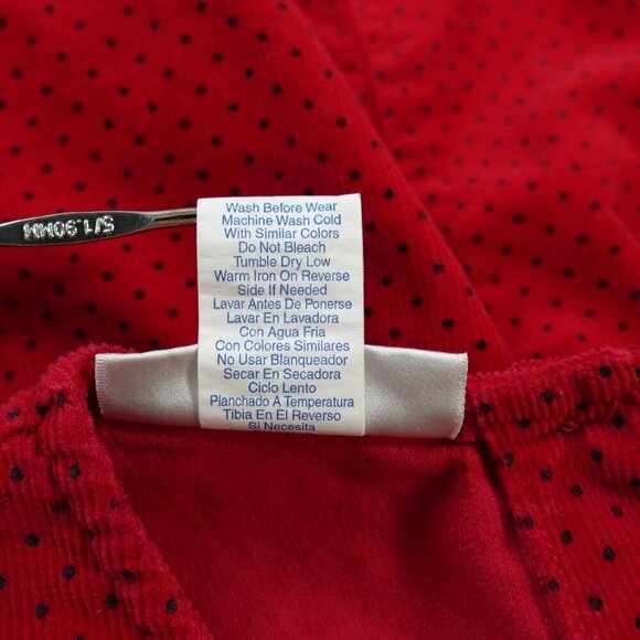 Samantha Says Corduroy Dress Girls 3T Red Scottie Dog Embroidered Bow - Picture 9 of 13